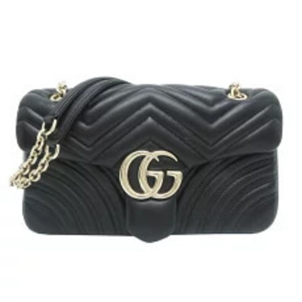 Gucci GG Marmont Shoulder Bag Leather Black